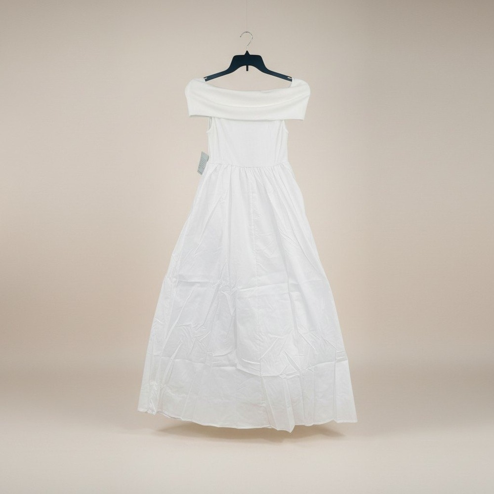 Love x Design Off Shoulder Maxi Dress White M NWT Formal Elegant Lightweight